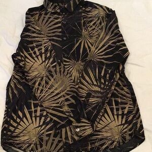 Kenneth Cole Sunburst Button Up Shirt Size Medium